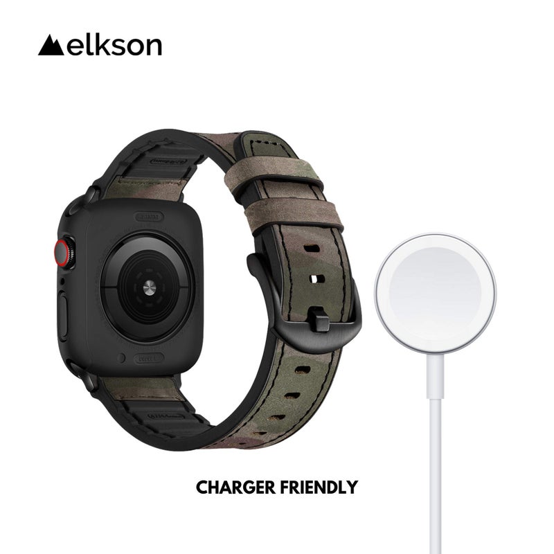 elkson Compatible with 44mm Apple Watch SE 3/2/1 Bumper Case, Quattro Series Rugged Case for iWatch Series 6 5 4, Military Grade Durable Protective Cover, Flexible Shockproof, Black - Image 5